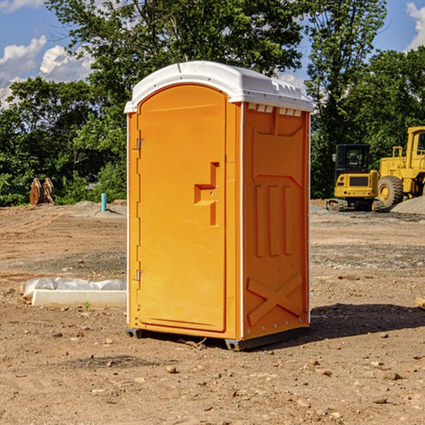 can i customize the exterior of the portable toilets with my event logo or branding in Angel Fire